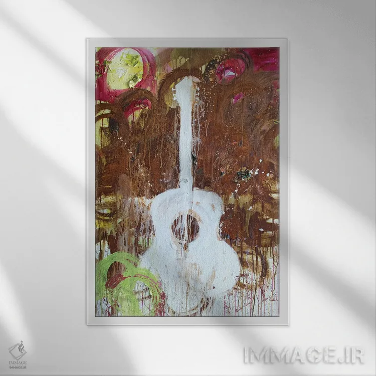 تابلو مدرن موسیقی در وجود من اثر کنت یانگستروم - نمای قابدار سفید