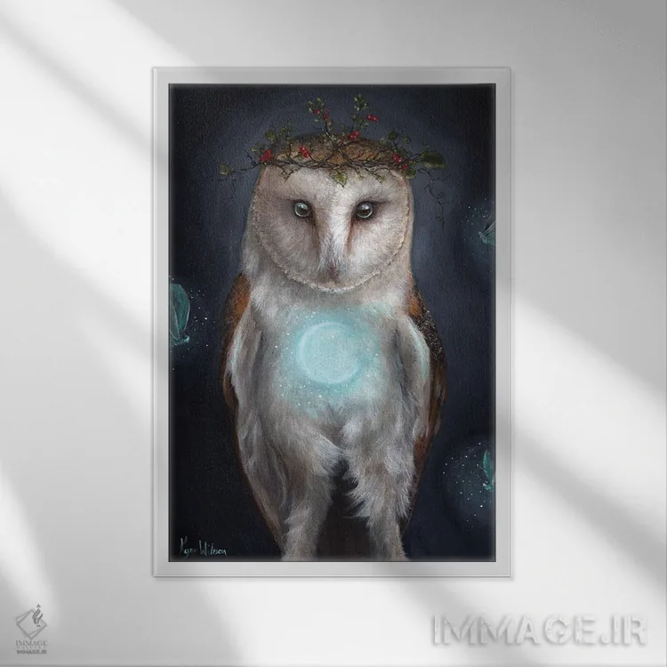 تابلو دکوراتیو ری اثر کایرا ویلسون - نمای قابدار سفید