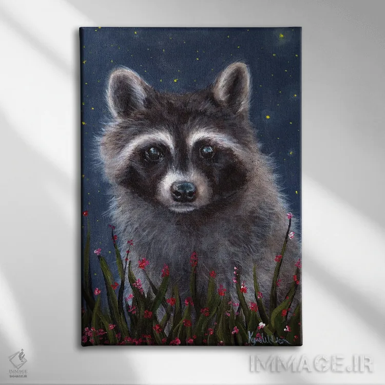 تابلو دکوراتیو راکون اثر کایرا ویلسون - نمای روبهرو روی دیوار