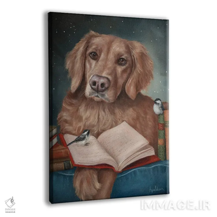 تابلو دکوراتیو استراحت با کتاب اثر کایرا ویلسون - نمای پرسپکتیو محصول