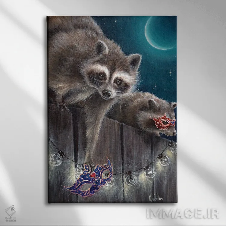 تابلو دکوراتیو بالماسکه اثر کایرا ویلسون - نمای روبهرو روی دیوار