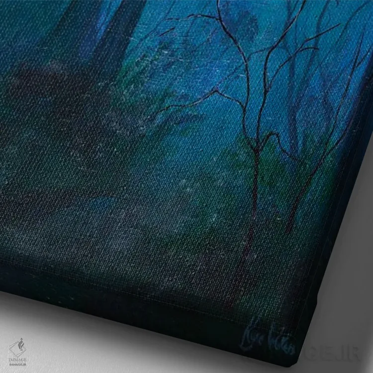 تابلو دکوراتیو کارباورال جنگلی اثر کایرا ویلسون - نمای نزدیک بافت بوم