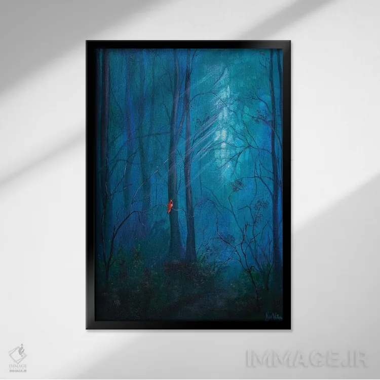 تابلو دکوراتیو کارباورال جنگلی اثر کایرا ویلسون - نمای قابدار مشکی