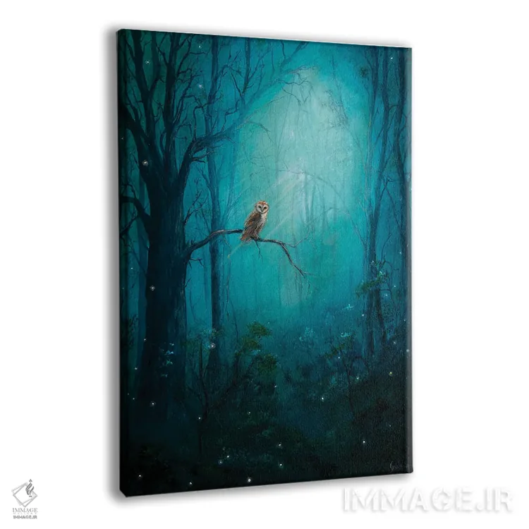 تابلو دکوراتیو جغد جنگلی اثر کایرا ویلسون - نمای پرسپکتیو محصول