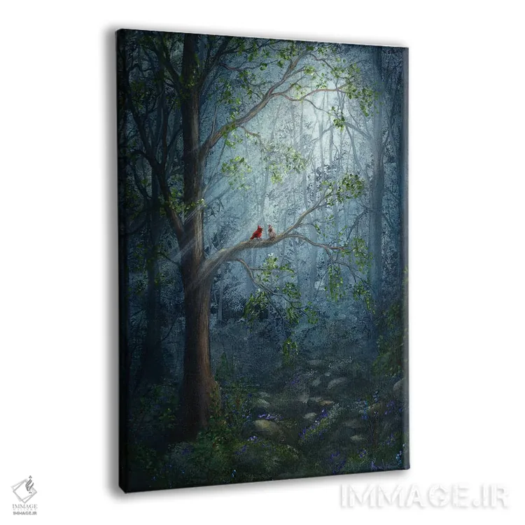 تابلو دکوراتیو جفت جنگلی اثر کایرا ویلسون - نمای پرسپکتیو محصول