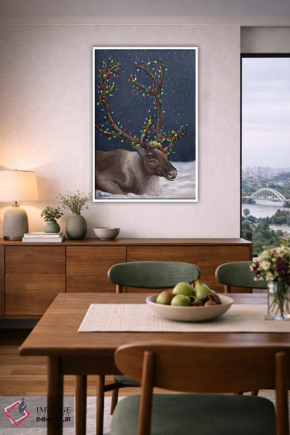 تابلو دکوراتیو گوزن شمالی ۲ اثر کایرا ویلسون - D6W