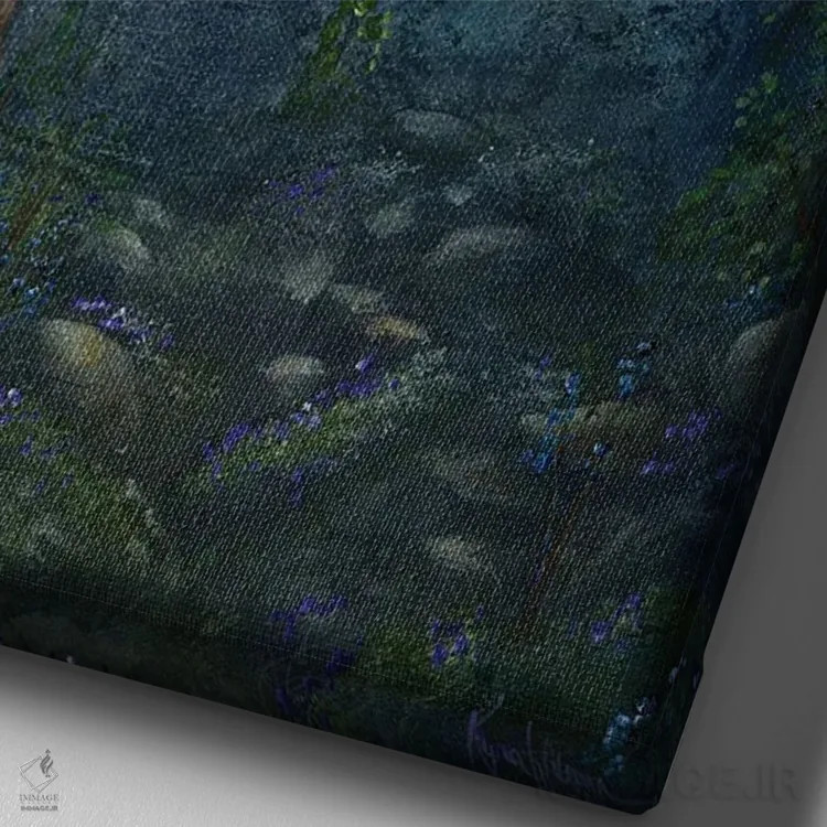 تابلو دکوراتیو جفت جنگلی اثر کایرا ویلسون - نمای نزدیک بافت بوم