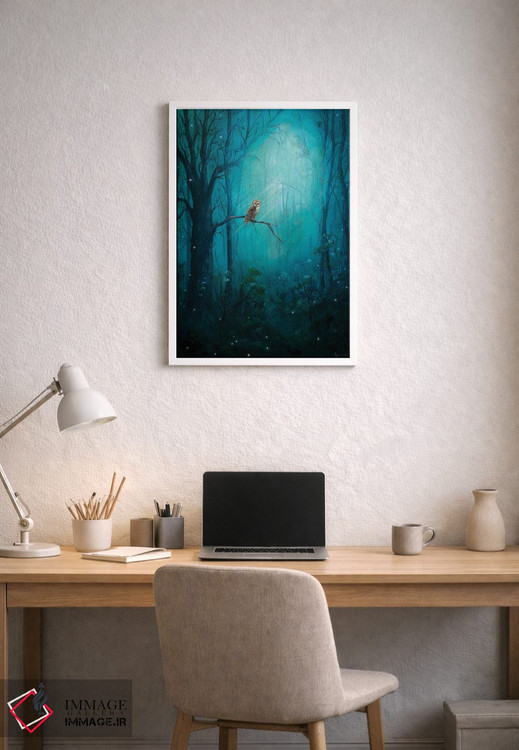 تابلو دکوراتیو جغد جنگلی اثر کایرا ویلسون - D1W