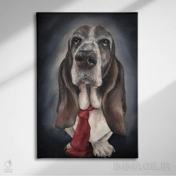 تابلو دکوراتیو سگ شکاری اثر کایرا ویلسون - نمای روبهرو روی دیوار