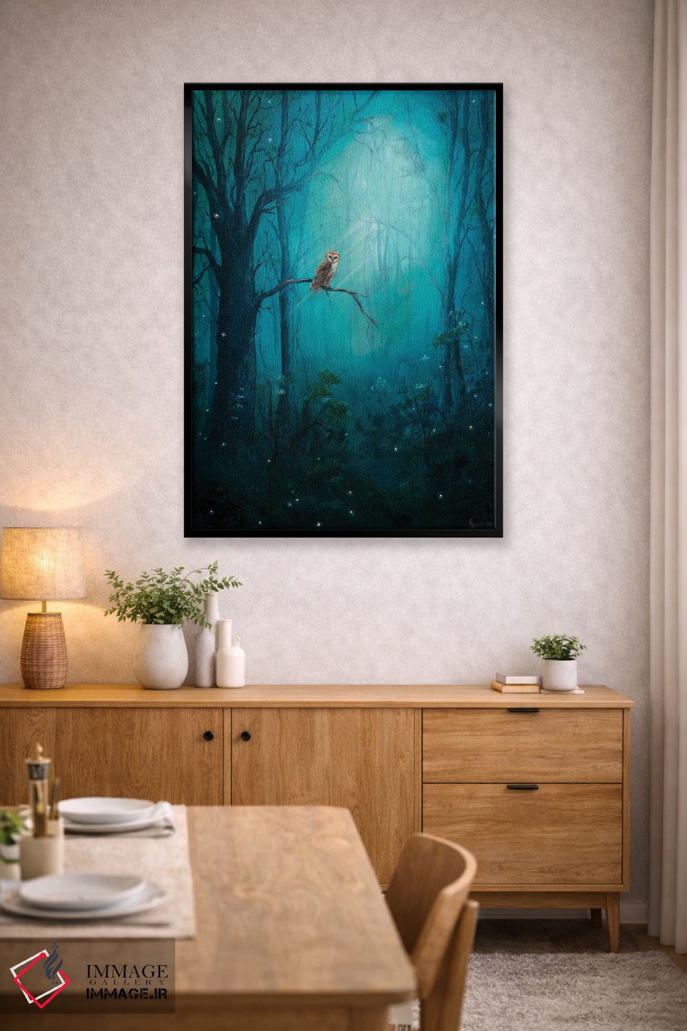 تابلو دکوراتیو جغد جنگلی اثر کایرا ویلسون - D4B