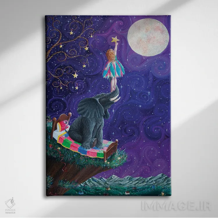 تابلو دکوراتیو سومنیم اثر کایرا ویلسون - نمای روبهرو روی دیوار