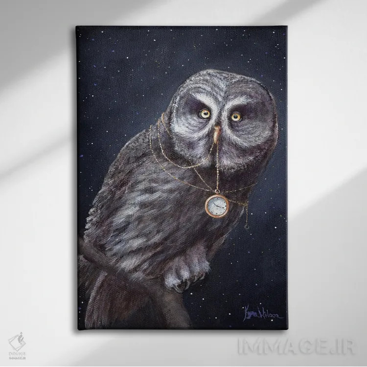 تابلو دکوراتیو نگهبان زمان اثر کایرا ویلسون - نمای روبهرو روی دیوار