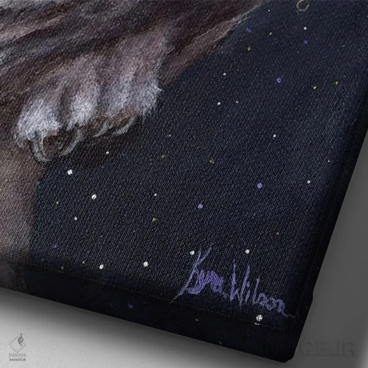 تابلو دکوراتیو نگهبان زمان اثر کایرا ویلسون - نمای نزدیک بافت بوم