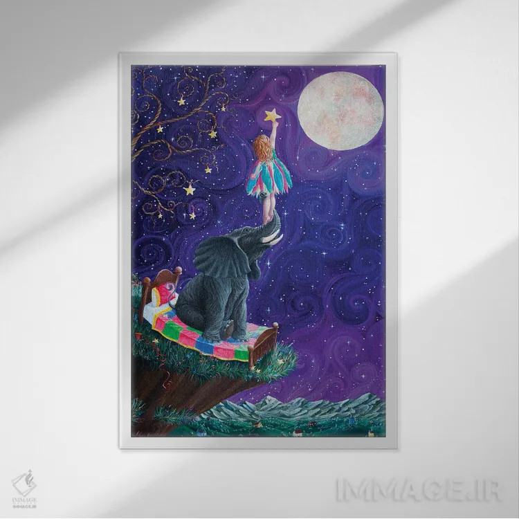 تابلو دکوراتیو سومنیم اثر کایرا ویلسون - نمای قابدار سفید