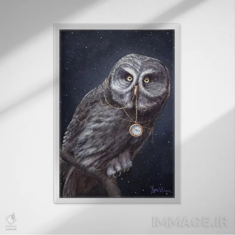 تابلو دکوراتیو نگهبان زمان اثر کایرا ویلسون - نمای قابدار سفید