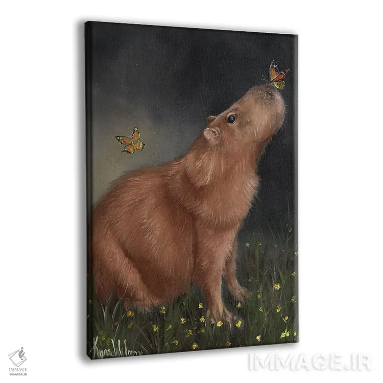 تابلو دکوراتیو کاپیبارا اثر کایرا ویلسون - نمای پرسپکتیو محصول