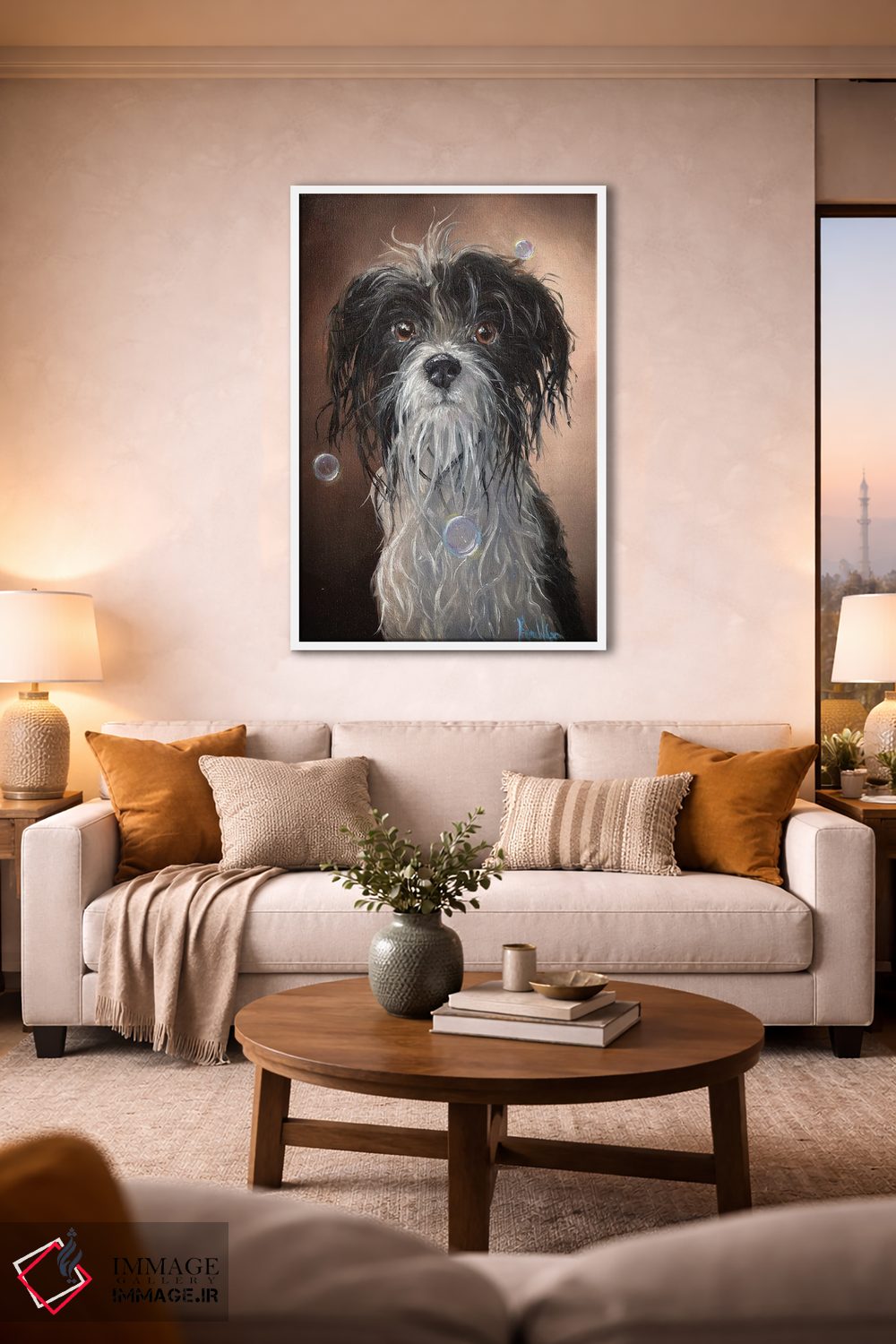 تابلو دکوراتیو سگ خیس اثر کایرا ویلسون - D1W