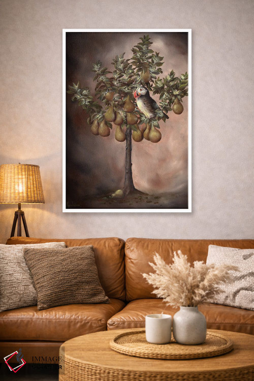 تابلو دکوراتیو پافین در درخت گلابی اثر کایرا ویلسون - D3W