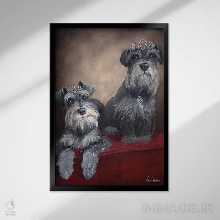 تابلو دکوراتیو شاهزاده خانم ها اثر کایرا ویلسون - نمای قابدار مشکی