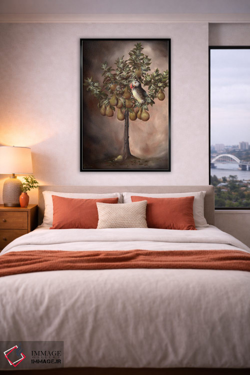 تابلو دکوراتیو پافین در درخت گلابی اثر کایرا ویلسون - D4B