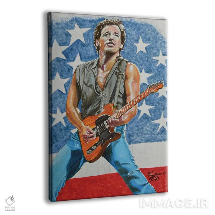 تابلو دکوراتیو بروس اسپرینگستین اثر کتی سالیوان - نمای پرسپکتیو محصول