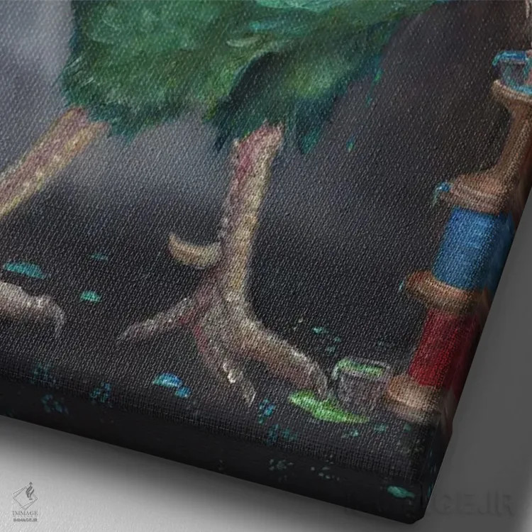 تابلو دکوراتیو امپراتور اثر کایرا ویلسون - نمای نزدیک بافت بوم