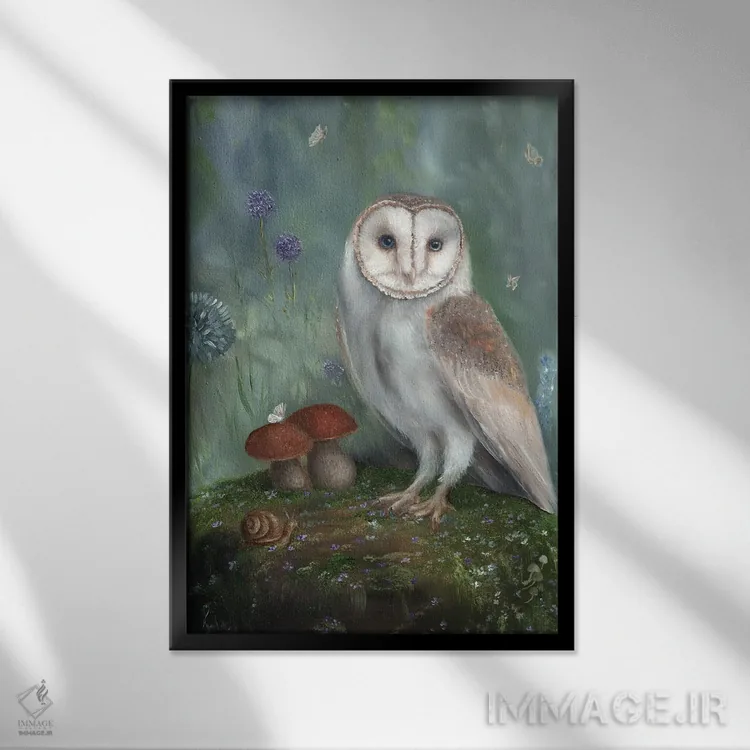 تابلو دکوراتیو دوستان جنگلی اثر کایرا ویلسون - نمای قابدار مشکی