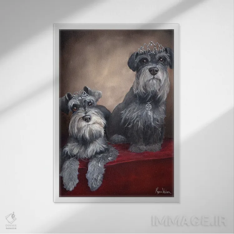 تابلو دکوراتیو شاهزاده خانم ها اثر کایرا ویلسون - نمای قابدار سفید