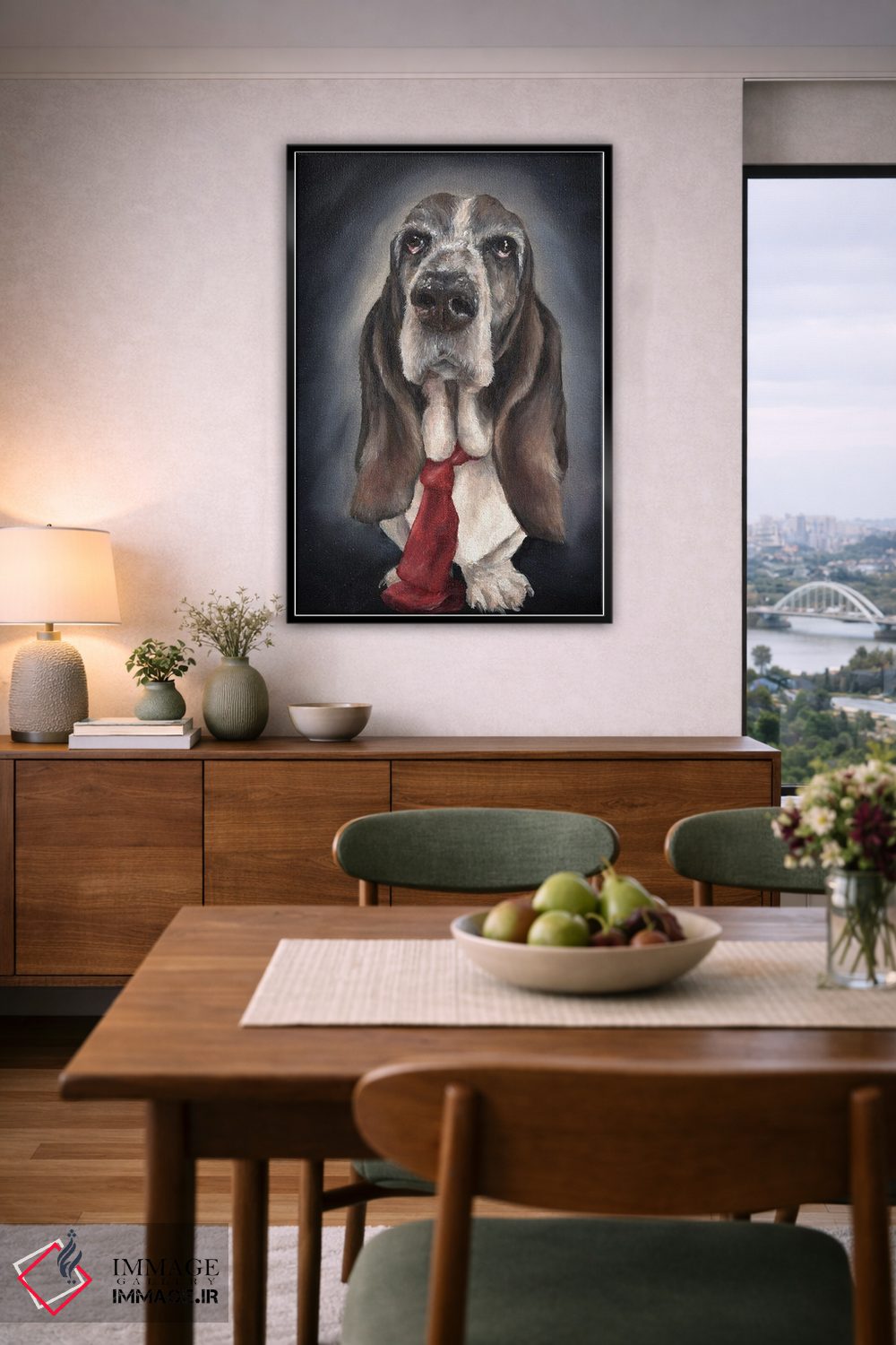 تابلو دکوراتیو سگ شکاری اثر کایرا ویلسون - D6B