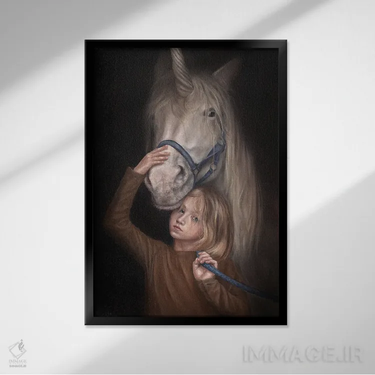 تابلو دکوراتیو فیث اثر کایرا ویلسون - نمای قابدار مشکی