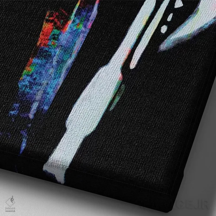 تابلو دکوراتیو قدیسان بونداک اثر کایل ویلیس - نمای نزدیک بافت بوم