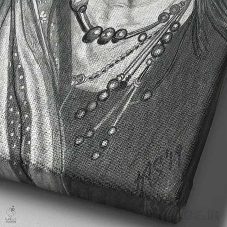 تابلو دکوراتیو استیون تایلر اثر کتی سالیوان - نمای نزدیک بافت بوم