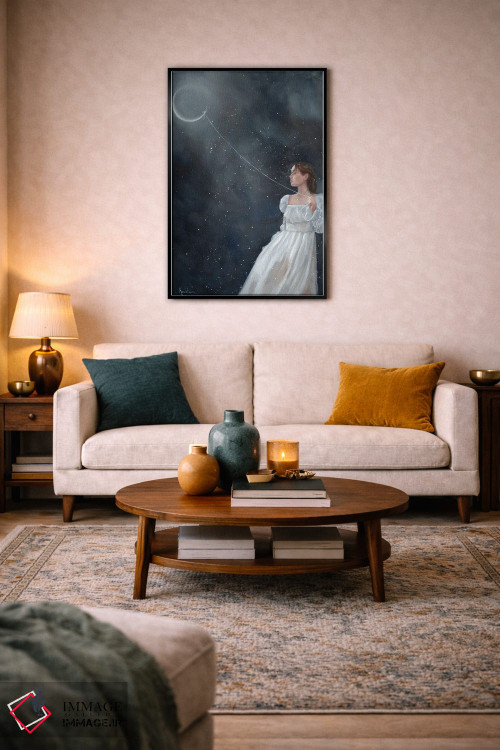 تابلو دکوراتیو پرواز کن به سوی ماه اثر کایرا ویلسون - D4B