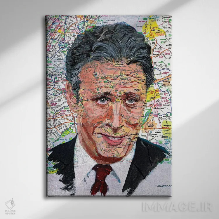 تابلو دکوراتیو جان استوارت اثر کایل ویلیس - نمای روبهرو روی دیوار