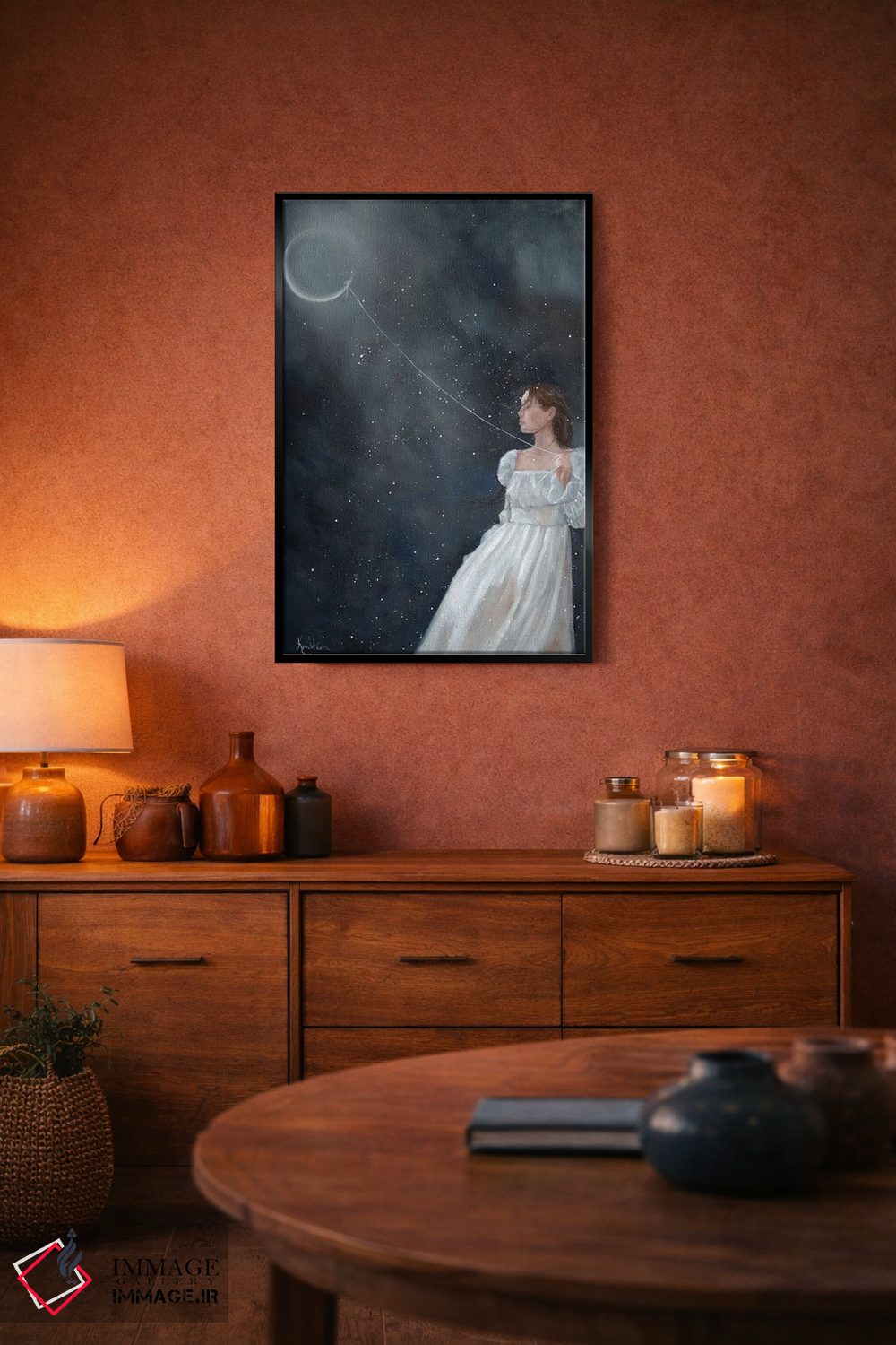 تابلو دکوراتیو پرواز کن به سوی ماه اثر کایرا ویلسون - D5B