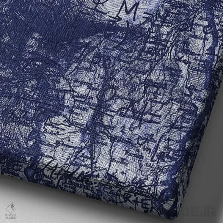 تابلو دکوراتیو آلبرت اینشتین اثر کایل ویلیس - نمای نزدیک بافت بوم