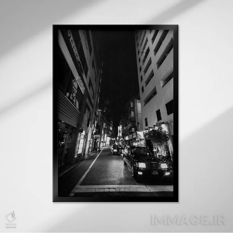 تابلو دکوراتیو یک یاکوزا، کی اف سی لطفا اثر کنزو ایجیری - نمای قابدار مشکی