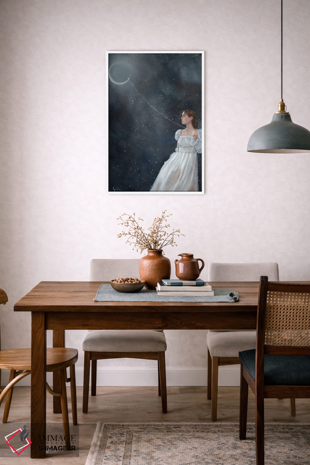 تابلو دکوراتیو پرواز کن به سوی ماه اثر کایرا ویلسون - D6W