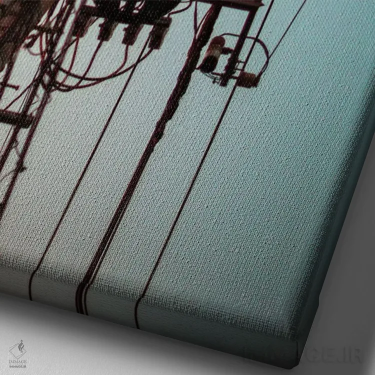 تابلو دکوراتیو موج های ژاپن اثر کنزو ایجیری - نمای نزدیک بافت بوم