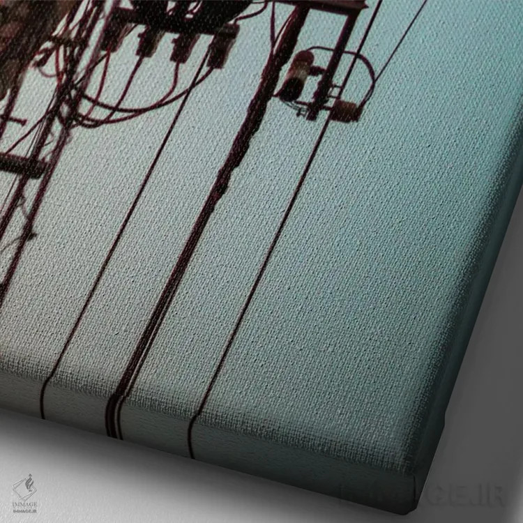 تابلو دکوراتیو موج های ژاپن اثر کنزو ایجیری - نمای نزدیک بافت بوم