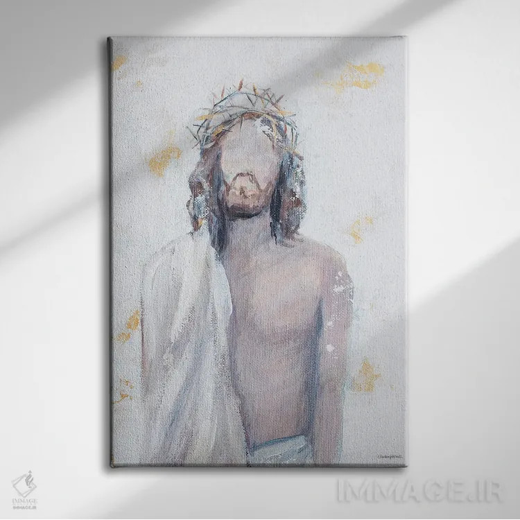 تابلو مدرن تاج خار اثر مکنزی کیسل - نمای روبهرو روی دیوار