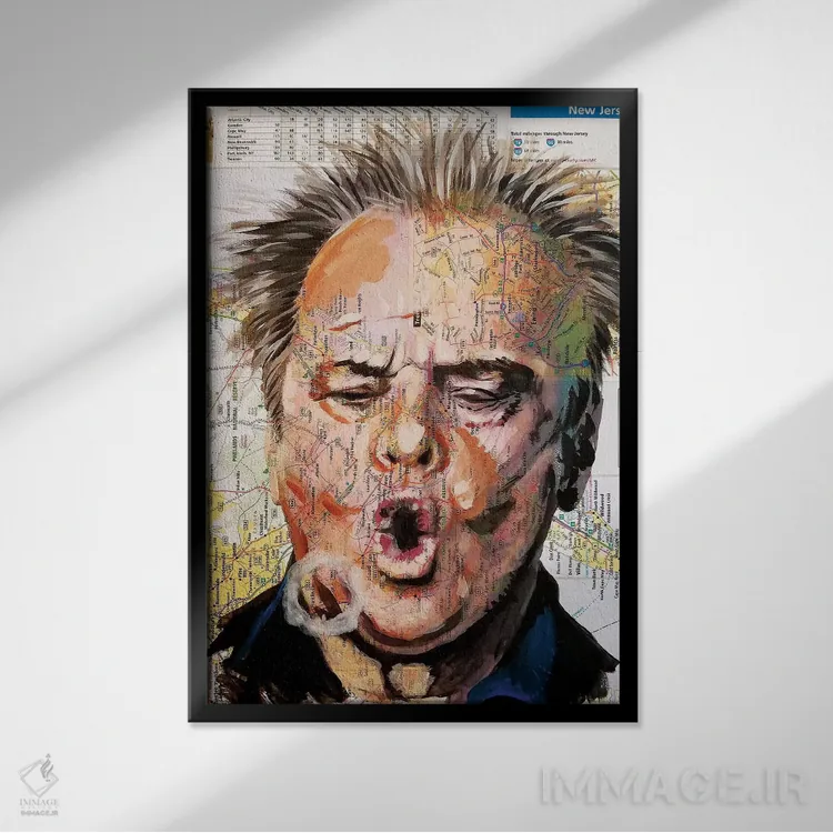 تابلو دکوراتیو جک از نیوجرسی اثر کایل ویلیس - نمای قابدار مشکی