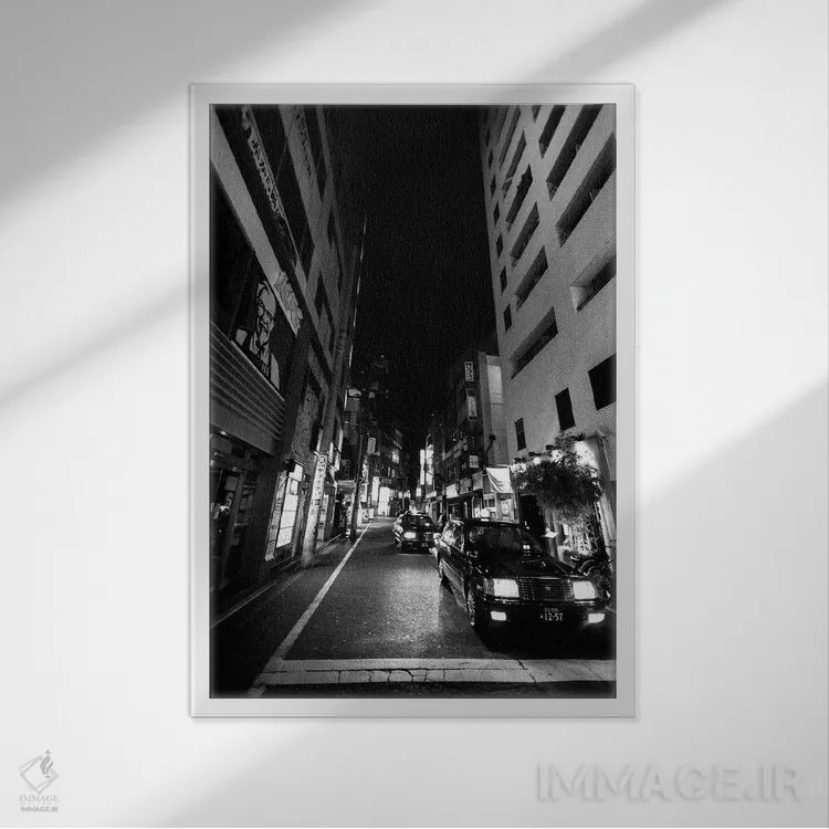 تابلو دکوراتیو یک یاکوزا، کی اف سی لطفا اثر کنزو ایجیری - نمای قابدار سفید