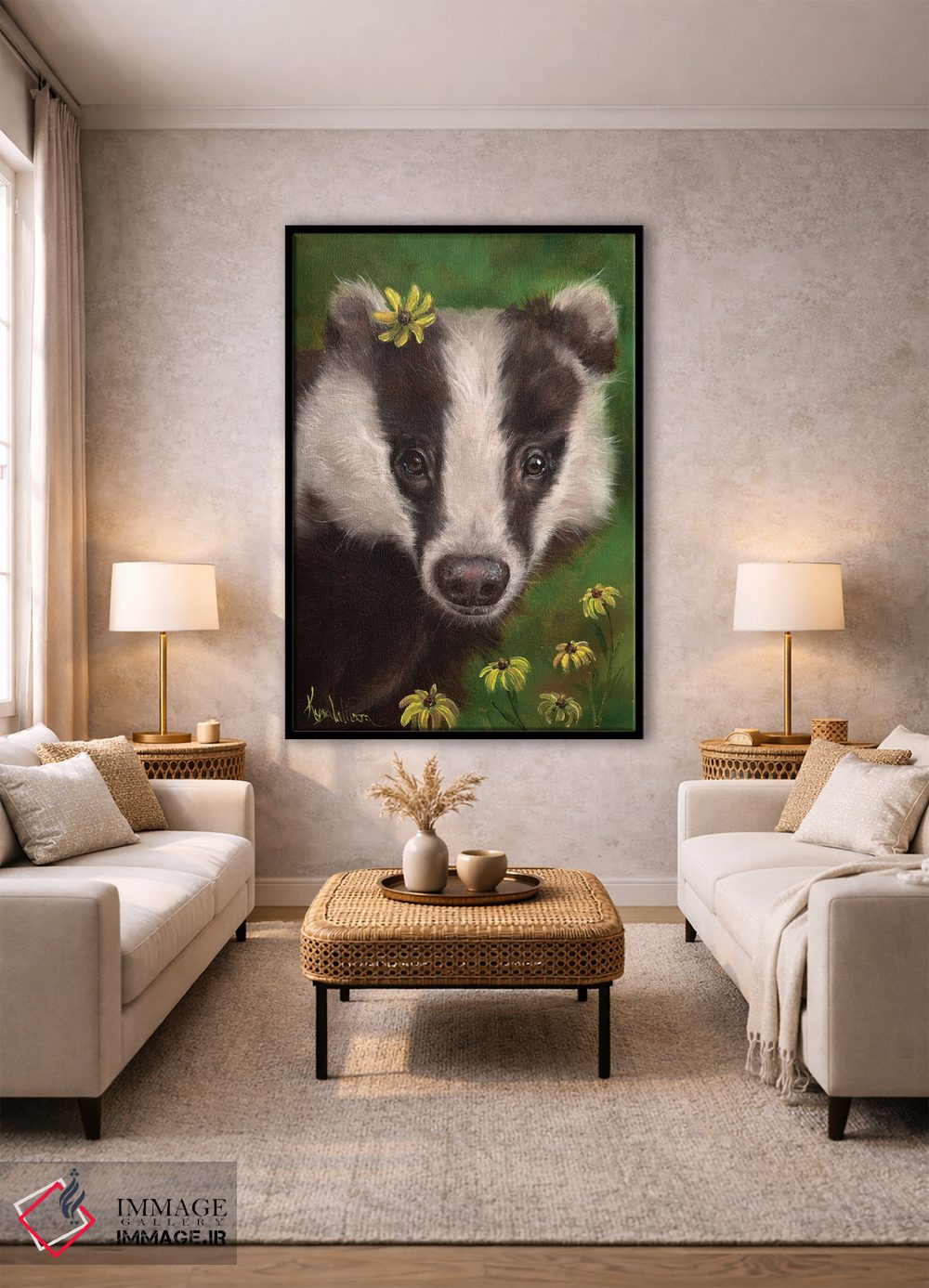 تابلو دکوراتیو گورکن اثر کایرا ویلسون - D1B