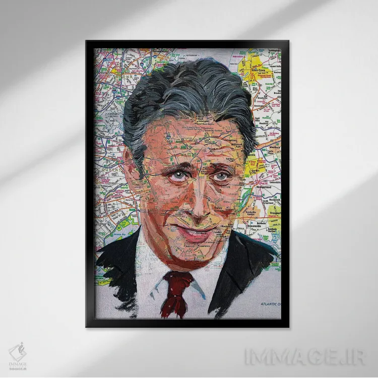 تابلو دکوراتیو جان استوارت اثر کایل ویلیس - نمای قابدار مشکی