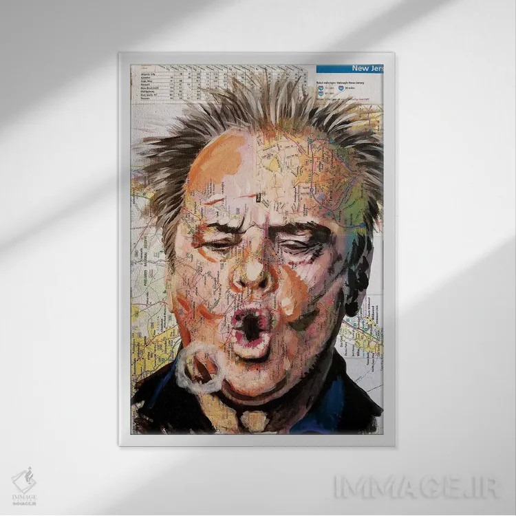 تابلو دکوراتیو جک از نیوجرسی اثر کایل ویلیس - نمای قابدار سفید