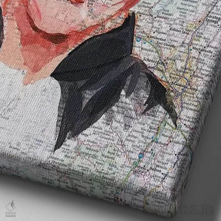 تابلو دکوراتیو روث از نیویورک اثر کایل ویلیس - نمای نزدیک بافت بوم