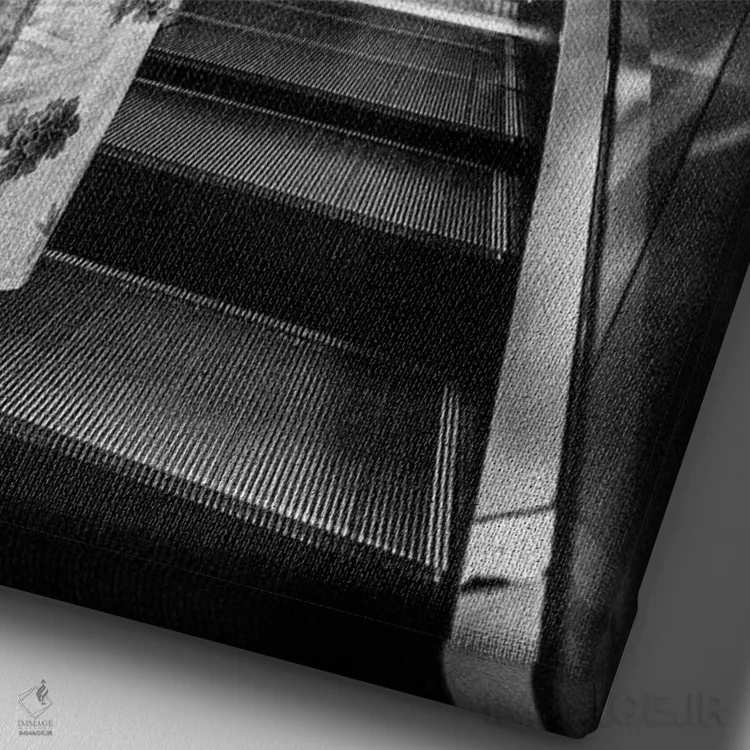 تابلو دکوراتیو گیشای مدرن اثر کنزو ایجیری - نمای نزدیک بافت بوم