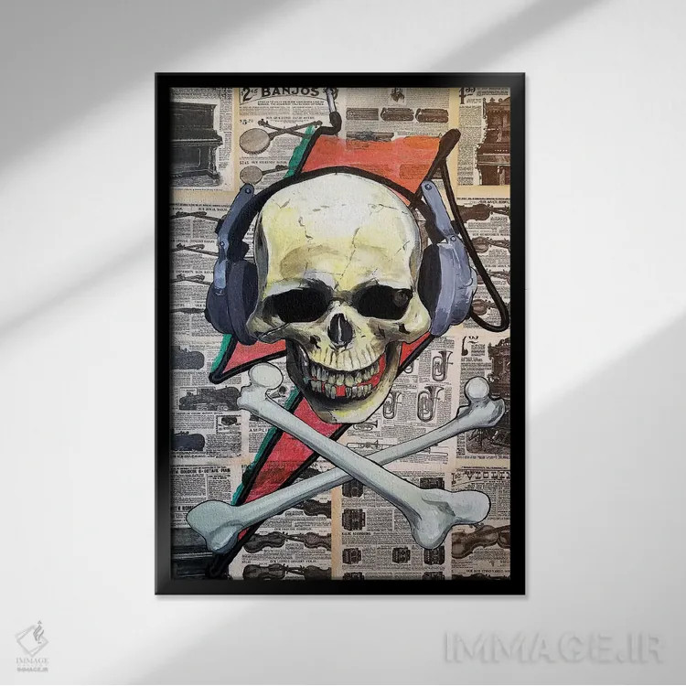 تابلو دکوراتیو میراث صدا اثر کایل ویلیس - نمای قابدار مشکی