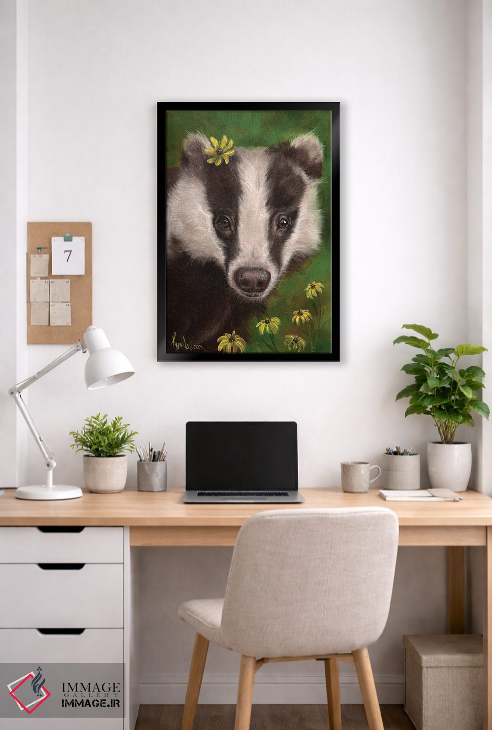 تابلو دکوراتیو گورکن اثر کایرا ویلسون - D6B